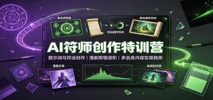 AI符师创作特训营：提示词与符法创作，漫剧剪辑进阶，多品类内容实操指南-万象聊项目