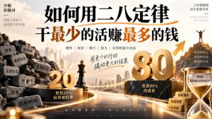 付费文章：如何用二八定律干最少的活賺最多的钱-万象聊项目
