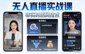 宝子哥无人直播实战课,非实时防风技术,聚焦抖音快手等平台直播带货,轻松开启直播变现之路(更新260913)-万象聊项目