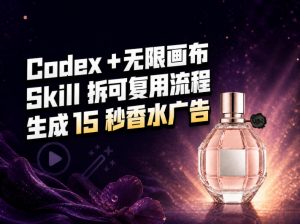 我把Amazon香水视频拆成Codex Skill：无限画布负责最后15秒-万象聊项目