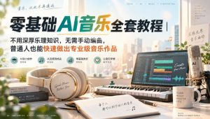 零基础AI音乐全套教程｜不用深厚乐理知识，无需手动编曲，普通人也能快速做出专业级音乐作品-万象聊项目