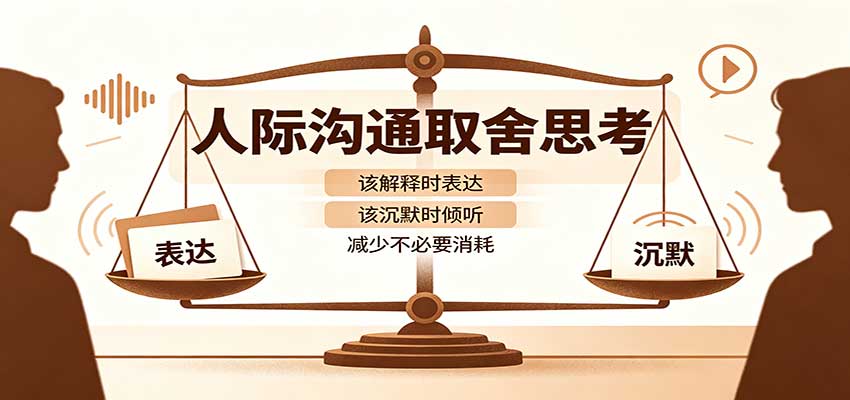 人际沟通取舍思考：分清解释与沉默边界，拿捏职场生活沟通分寸减少情绪内耗-万象聊项目