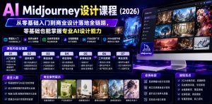 AI Midjourney设计课程(2026)，从零基础入门到商业设计落地全链路，零基础也能掌握专业AI设计能力(更新0913)-万象聊项目