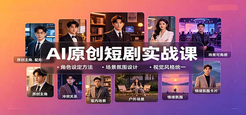 AI原创短剧实战课：从零搭建短剧创作全流程，批量产出可上线剧本-万象聊项目