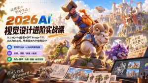 2026AI视觉设计进阶实战课-更新：学习MJ+PS香蕉+GPT Image 2.0，完成角色建筑、场景插画与IP全案设计-万象聊项目