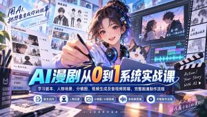AI漫剧从0到1系统实战课：学习剧本、人物场景、分镜图、视频生成及音视频剪辑，完整跑通制作流程-万象聊项目