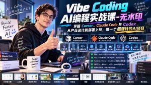 Vibe Coding AI编程实战课-无水印:掌握Cursor、Claude Code与Codex,从产品设计到部署上线,做一个超赚钱的AI项目-万象聊项目