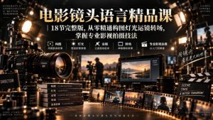 电影镜头语言精品课｜18节完整版，从零精通构图灯光运镜转场，掌握专业影视拍摄技法-万象聊项目