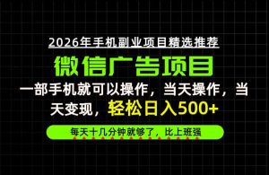 当天做当天见收益，一部手机就能操作，普通人绝对不能错过的副业项目！-万象聊项目