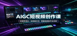 AIGC短视频创作课：实操导演台，活用提示词，掌握视频制作全流程-万象聊项目