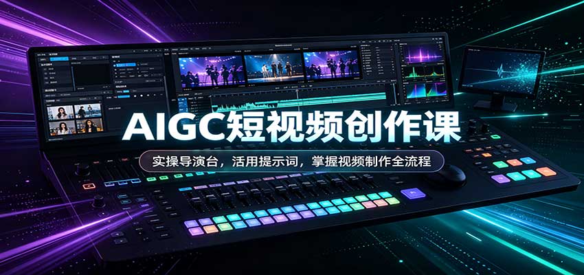 AIGC短视频创作课：实操导演台，活用提示词，掌握视频制作全流程-万象聊项目
