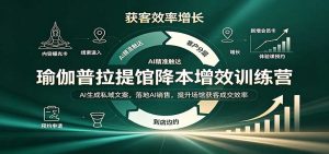 瑜伽普拉提馆降本增效训练营：AI生成私域文案，落地AI销售，提升场馆获客成交效率-万象聊项目