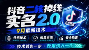 抖音二核掉线十名2.0，9月最新技术，外来技术，效果自测-万象聊项目