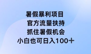 暑假暴利直播项目,官方流量扶持,把握暑假机会【揭秘】-万象聊项目