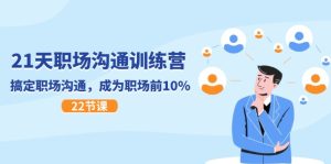 21天职场沟通特训营,搞定职场沟通,成为职场前10%(22节)-万象聊项目