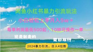 (11650期)2024暑假赚钱项目小红书咸鱼暴力引流,简单无脑操作,每单利润500+,…-万象聊项目