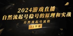 (11653期)2024游戏直播-自然流起号稳号的原理和实战,自然流起号流程(11节)-万象聊项目