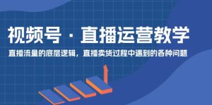 (11687期)视频号 直播运营教学:直播流量的底层逻辑,直播卖货过程中遇到的各种问题-万象聊项目