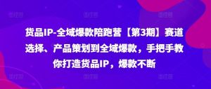 货品IP全域爆款陪跑营【第3期】赛道选择、产品策划到全域爆款,手把手教你打造货品IP,爆款不断-万象聊项目