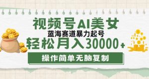 (12087期)视频号AI美女跳舞,轻松月入30000+,蓝海赛道,流量池巨大,起号猛,无…-万象聊项目