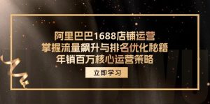 (12184期)阿里巴巴1688店铺运营,掌握流量飙升与排名优化秘籍 年销百万核心运营策略-万象聊项目