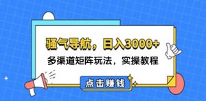 (12255期)日入3000+ 骚气导航,多渠道矩阵玩法,实操教程-万象聊项目