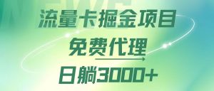 (12321期)流量卡掘金代理,日躺赚3000+,变现暴力,多种推广途径-万象聊项目