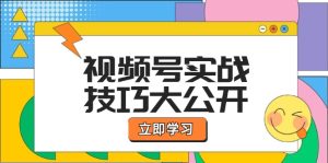 视频号实战技巧大公开:选题拍摄、运营推广、直播带货一站式学习-万象聊项目
