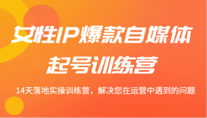 女性IP爆款自媒体起号训练营 14天落地实操训练营,解决您在运营中遇到的问题-万象聊项目