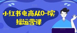 小红书电商从0-1实操运营课,小红书手机实操小红书/IP和私域课/小红书电商电脑实操板块等-万象聊项目