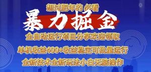 （13675期）2025暴力掘金项目，想过肥年必看！-万象聊项目