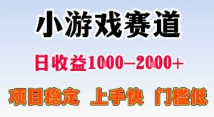 最新小游戏赛道,日收益1k-2k+,项目稳定上手快门槛低,在家就可以自己创业【揭秘】-万象聊项目