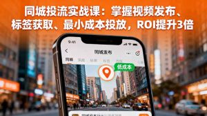 同城投流实战课：掌握视频发布、标签获取、最小成本投放，ROI提升3倍-万象聊项目