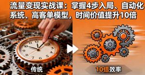 流量变现实战课：掌握4步入局、自动化系统、高客单模型，时间价值提升10倍-万象聊项目