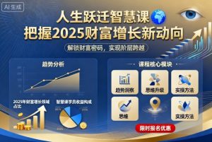 人生跃迁智慧课，把据2025财富增长新动向-万象聊项目