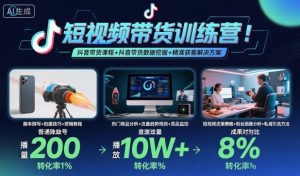短视频带货训练营，抖音带货课程+抖音带货数据挖掘+精准获客解决方案-万象聊项目
