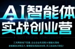 AI智能体实体战创业营(深圳9月23-25日),多维度助力老板、管理层、员工提升效能-万象聊项目