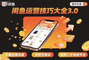 闲鱼运营技巧大全3.0，引爆店铺流量，手把手教你玩转二手电商平台-万象聊项目