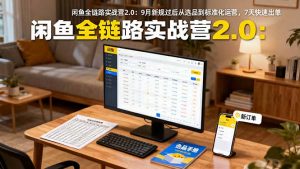 闲鱼全链路实战营2.0：9月新规过后从选品到标准化运营，7天快速出单-万象聊项目