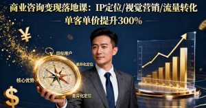 商业咨询变现落地课：IP定位/视觉营销/流量转化，单客单价提升300%-万象聊项目