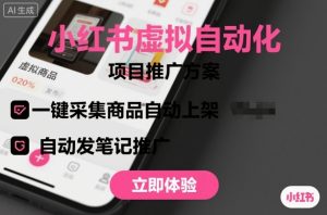 小红书虚拟自动化项目,一键采集商品自动上架,自动发笔记推广-万象聊项目