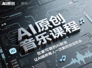 AI原创音乐课程,在家可做的Ai副业,让Ai给所有人一次新的创业机会-万象聊项目