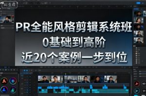 PR全能风格剪辑系统班，0基础到高阶，近20个案例一步到位-万象聊项目