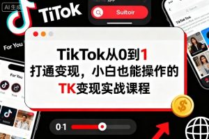 TikTok从0到1打通变现，小白也能操作的TK变现实战课程-万象聊项目