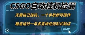 游戏自动挂G捡漏，一个手机即可操作，当天可操作见到结果，新手小白轻松月入1W+【揭秘】-万象聊项目