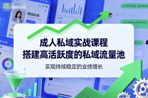 成人私域实战课程，搭建高活跃度的私域流量池，实现持续稳定的业绩增长-万象聊项目