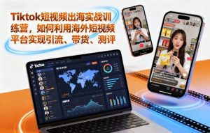 Tiktok短视频出海实战训练营,如何利用海外短视频平台实现引流、带货、测评-万象聊项目