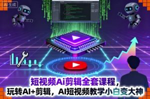 短视频Ai剪辑全套课程,玩转AI+剪辑,AI短视频教学小白变大神-万象聊项目