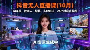 抖音无人直播课(10月-万象聊项目