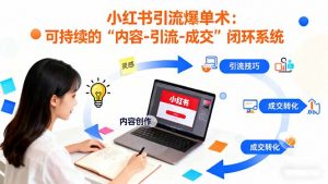 小红书引流爆单术:构建一套低成本 可持续的“内容-引流-成交”闭环系统-万象聊项目